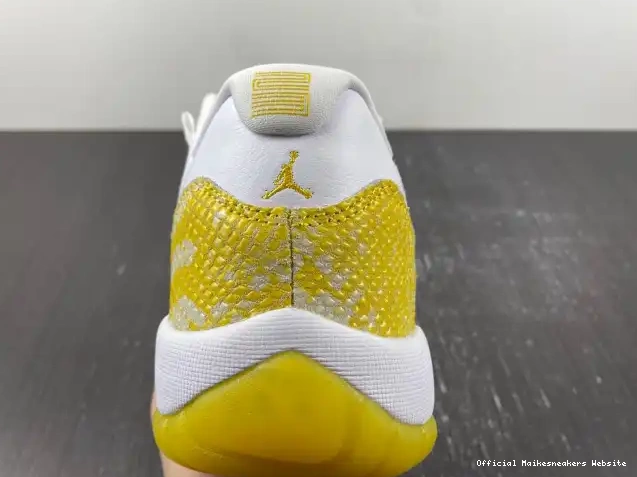 Official Maikesneakers AH7860-107 11 Yellow WMNS Jordan Low Air Snakeskin 0526